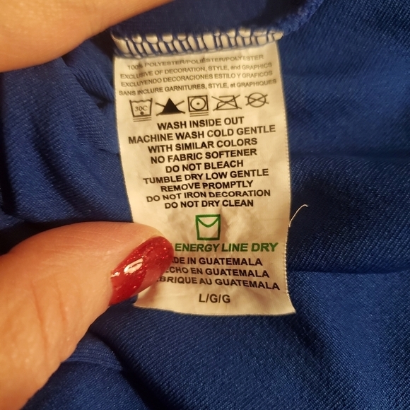 Kansas City Royals Majestic Blue and White Baseball Polyester Jersey Size Large - Picture 7 of 8